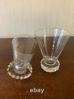 25 verres à eau modèle diamant en cristal de Saint Louis (prix à la pièce)