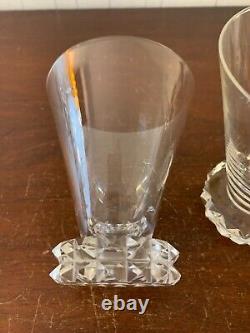 25 verres à eau modèle diamant en cristal de Saint Louis (prix à la pièce)