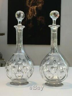 2 Anciennes Carafes Cristal Saint Louis Modele VIC