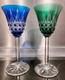 2 Anciens Verres Roemer Vin Cristal Doublé De St Louis Modèle Tarn Couleurs