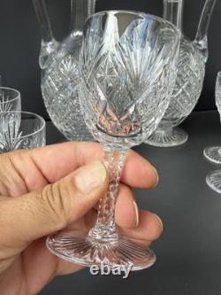 2 Carafe Et 12 Verres À Vin Blanc En Cristal Saint Louis Modèle Gavarni