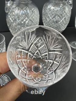 2 Carafe Et 12 Verres À Vin Blanc En Cristal Saint Louis Modèle Gavarni