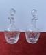 2 Carafes À Liqueur En Cristal Gravé Baccarat St Louis