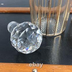 2 Flacons De Toilette Cristal Décor Facetté Doré Baccarat ou Saint Louis XIXème