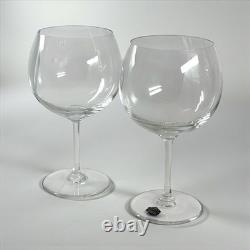 2 Grands Verres Dégustation Vin Cristal Saint-Louis 23 cm Signés