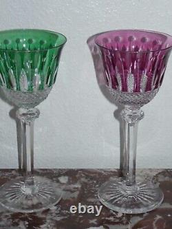 2 SUPERBES GRANDS VERRES À VIN ROEMER en Cristal SAINT LOUIS TOMMY 19,8 cm