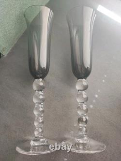 2 Verres En Cristal Saint Louis, Flûtes A Champagne? Bubble