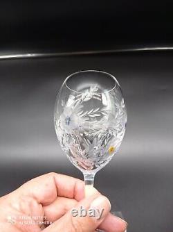 2 Verres à vin ou eau en cristal SAINT LOUIS model BOTTICELLI, millefiori, signé