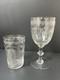 2 Verres En Cristal Grav&eacute; Monogramme M Saint Louis Baccarat