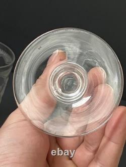 2 Verres en Cristal Gravé Monogramme M Saint Louis Baccarat