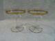 2 Coupes Champagne Cristal Saint Louis Roty Doré Crystal Champagne Cups