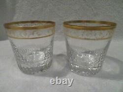 2 gobelets old fashion cristal Saint Louis Thistle (whiskey crystal goblets)