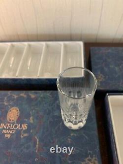 2 lots de 6 verres à vodka modèle Avignon en cristal Saint Louis (prix 6 verres)