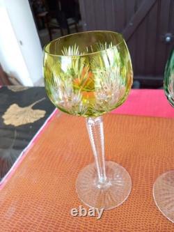 2 verres à eau cristal Saint Louis Roemer Modèle Florence