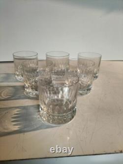 2 verres à whisky cristal saint louis modèle marine jersey, signés