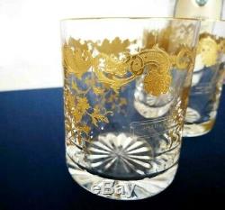 2 verres / gobelets cristal Saint Louis. Massenet Or / Gold