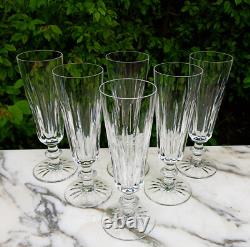 3230 saint louis 6 flutes à champagne modèle côte plate cristal h. 18 cm N°2
