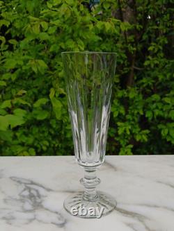 3230 saint louis 6 flutes à champagne modèle côte plate cristal h. 18 cm N°2