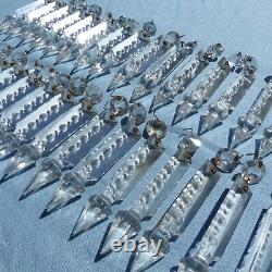 32 BELLES PAMPILLES en CRISTAL BACCARAT St LOUIS BEADS DROPS (lot 4)