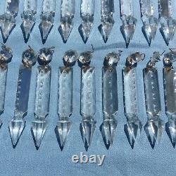 32 BELLES PAMPILLES en CRISTAL BACCARAT St LOUIS BEADS DROPS (lot 4)