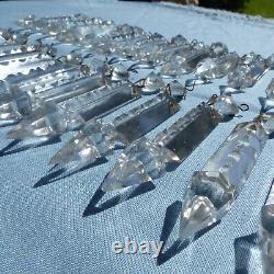 32 BELLES PAMPILLES en CRISTAL BACCARAT St LOUIS BEADS DROPS (lot 4)