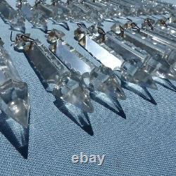 32 BELLES PAMPILLES en CRISTAL BACCARAT St LOUIS BEADS DROPS (lot 4)