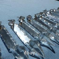 32 BELLES PAMPILLES en CRISTAL BACCARAT St LOUIS BEADS DROPS (lot 4)