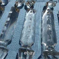 32 BELLES PAMPILLES en CRISTAL BACCARAT St LOUIS BEADS DROPS (lot 4)