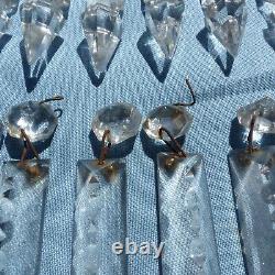 32 BELLES PAMPILLES en CRISTAL BACCARAT St LOUIS BEADS DROPS (lot 4)