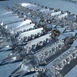 32 BELLES PAMPILLES en CRISTAL BACCARAT St LOUIS BEADS DROPS (lot 4)