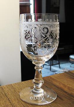 3398 baccarat saint louis service à liqueur de mariage gravé roue cristal