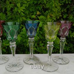 3398 saint louis roemer 4 verres à digestif cristal model camargue h. 12 cm