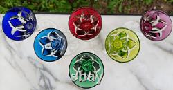 3398 saint louis roemer 6 verres à digestif cristal model camargue h. 12 cm