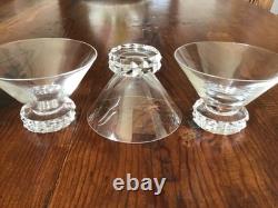 3 coupes à champagne en cristal de Saint Louis modèle diamant (prix de la coupe)