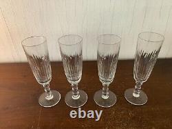3 flûtes à champagne modèle Liane en cristal de Saint Louis (prix à la pièce)