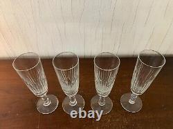 3 flûtes à champagne modèle Liane en cristal de Saint Louis (prix à la pièce)
