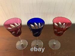 3 verres à vin en cristal de Saint Louis (prix des trois verres)