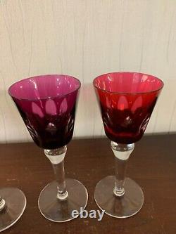 3 verres à vin modèle Jersey en cristal de Saint Louis (prix à la pièce)