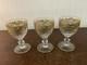 3 Verres à Vin Rouge Modèle Trianon Or Cristal De Saint Louis (prix à La Pièce)