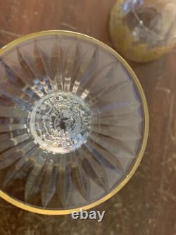 3 verres à vin rouge modèle Trianon OR cristal de Saint Louis (prix à la pièce)