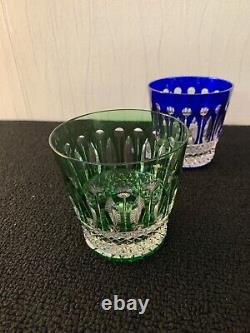 3 verres à whisky modèle Tommy couleur en cristal Saint Louis (prix à la pièce)