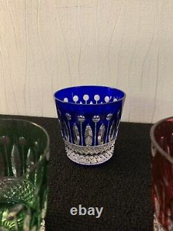 3 verres à whisky modèle Tommy couleur en cristal Saint Louis (prix à la pièce)