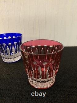 3 verres à whisky modèle Tommy couleur en cristal Saint Louis (prix à la pièce)