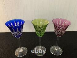 3 verres couleur modèle Tarn en cristal de Saint Louis (prix à la pièce) modèle1