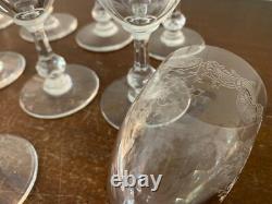 40 verres à vin rouge modèle Cléo en cristal de Saint Louis (prix à la pièce)