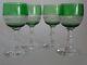 4 Anciens Verres A Aperitif Porto En Cristal De St Louis Colore Vert