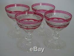 4 Anciens Verres A Aperitif Porto En Cristal De St Louis Modele Trianon Colore