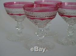 4 Anciens Verres A Aperitif Porto En Cristal De St Louis Modele Trianon Colore