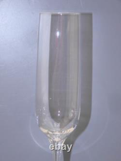 -4 FLUTES CHAMPAGNE ESTAMPILLE CRISTAL ST LOUIS Mod. AURORE UNIS TABLE FETES D