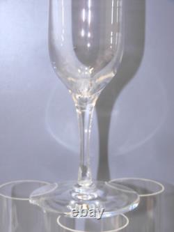 -4 FLUTES CHAMPAGNE ESTAMPILLE CRISTAL ST LOUIS Mod. AURORE UNIS TABLE FETES D